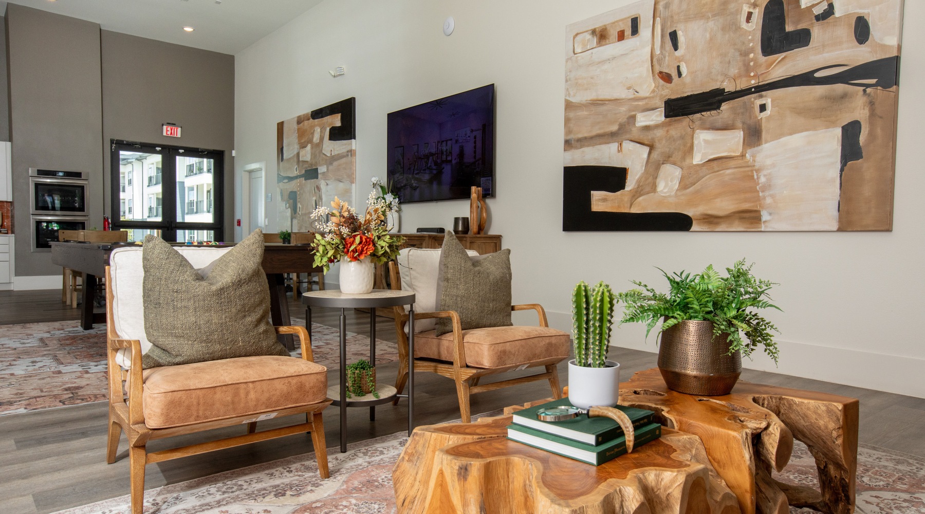Open concept clubhouse 