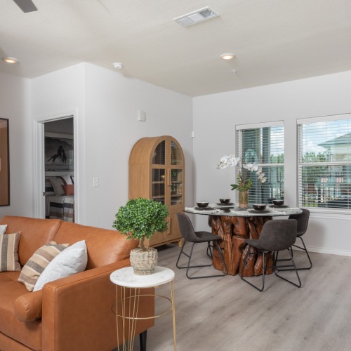 Open concept kitchen and living room