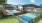 a tennis court and a pool